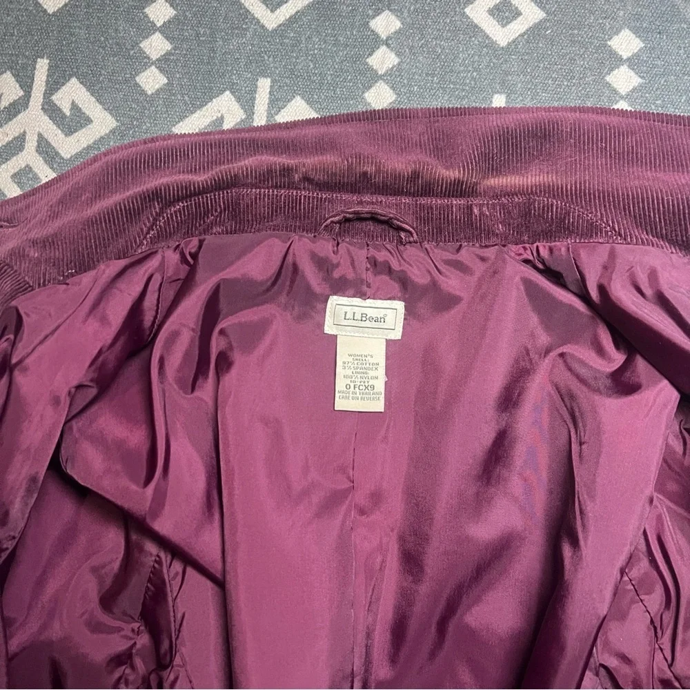 L.L. Bean Women's Corduroy Blazer burgundy 10P